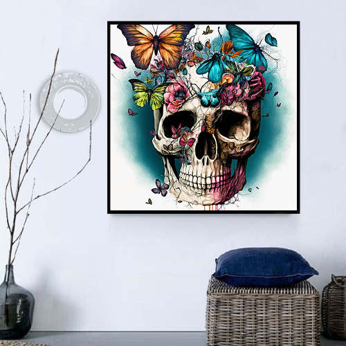 Skull Diy Paint By Numbers Kits UK For Adult Kids MJ2037