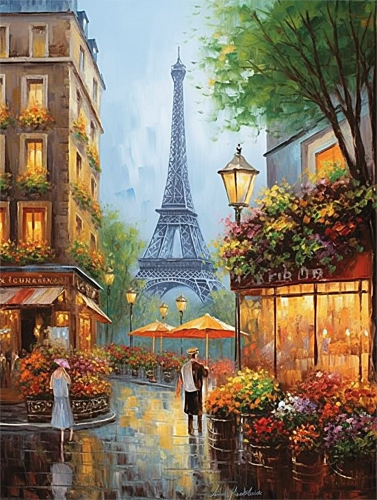 Eiffel Tower Paint By Numbers Kits UK MJ8356