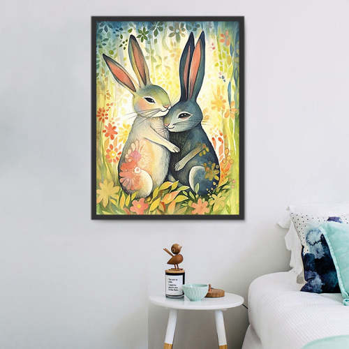 Rabbit Paint By Numbers Kits UK MJ9855