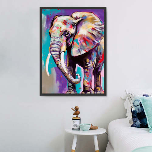 Elephant Paint By Numbers Kits UK MJ1347