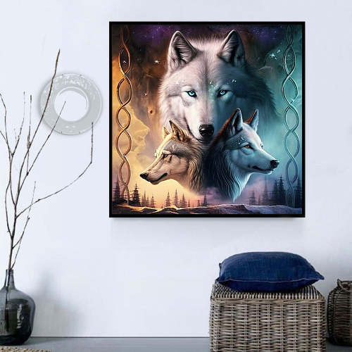 Wolf Paint By Numbers Kits UK MJ1406