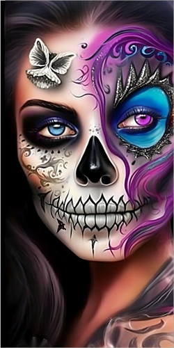 Skull Diy Paint By Numbers Kits UK For Adult Kids MJ2049