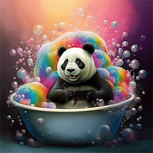Panda Diy Paint By Numbers Kits UK For Adult Kids MJ8071