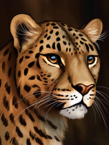 Leopard Paint By Numbers Kits UK MJ9443