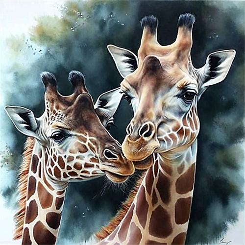 Giraffe Paint By Numbers Kits UK MJ2212