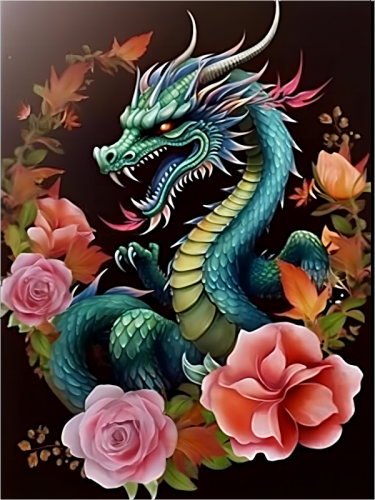 Dragon Paint By Numbers Kits UK MJ2141