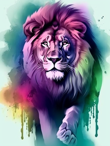 Lion Paint By Numbers Kits UK MJ9234