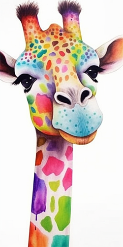 Giraffe Diy Paint By Numbers Kits UK For Adult Kids MJ2218