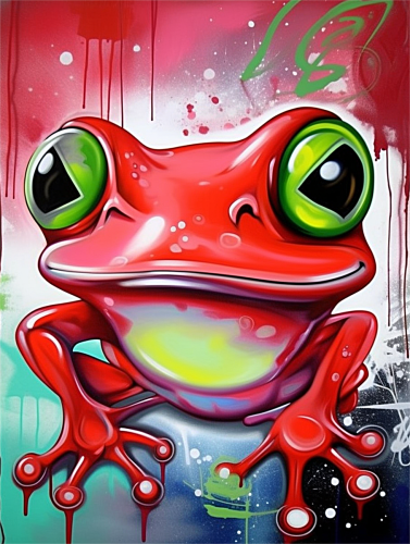 Frog Diy Paint By Numbers Kits UK For Adult Kids MJ1935