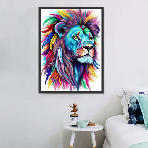 Lion Paint By Numbers Kits UK MJ9215