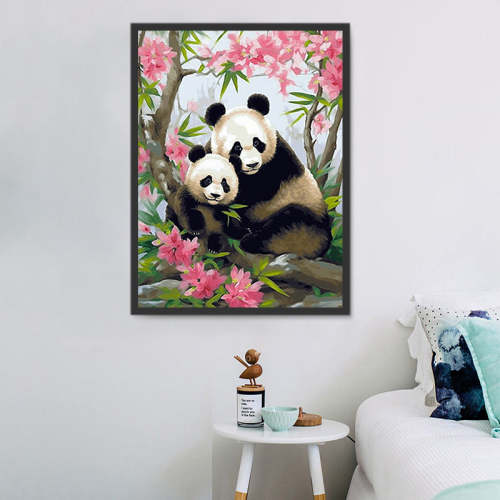 Panda Diy Paint By Numbers Kits UK For Adult Kids MJ8087