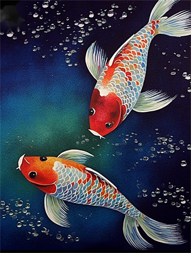 Fish Paint By Numbers Kits UK MJ8115