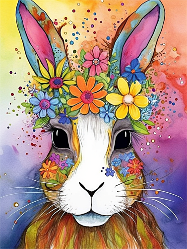 Rabbit Paint By Numbers Kits UK MJ9847