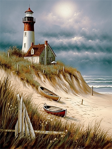 Lighthouse Paint By Numbers Kits UK MJ8424