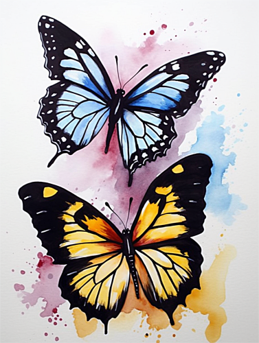 Butterfly Diy Paint By Numbers Kits UK For Adult Kids MJ1580