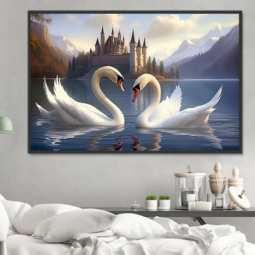 Swan Paint By Numbers Kits UK MJ9895