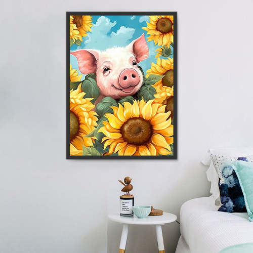 Pig Paint By Numbers Kits UK MJ8195
