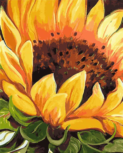Sunflower Diy Paint By Numbers Kits UK For Adult Kids WH80631