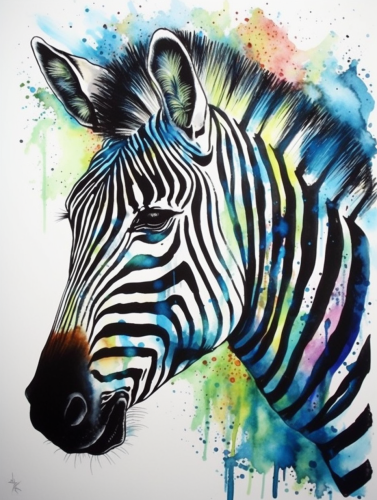 Zebra Diy Paint By Numbers Kits UK For Adult Kids MJ9496