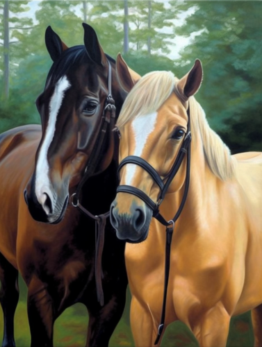 Horse Paint By Numbers Kits UK MJ9412