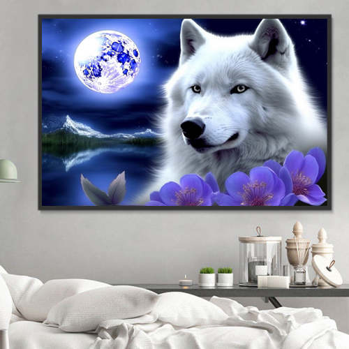 Wolf Paint By Numbers Kits UK MJ1496