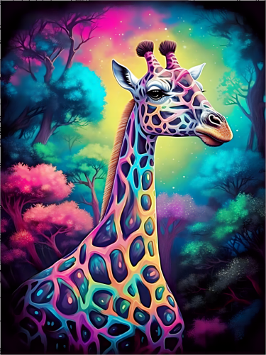 Giraffe Paint By Numbers Kits UK MJ2244