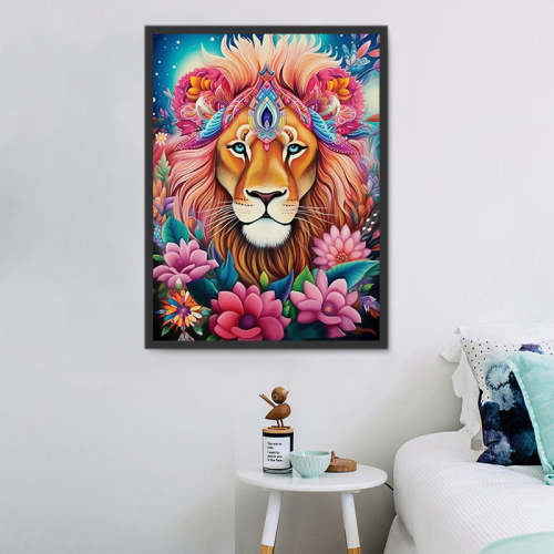 Lion Paint By Numbers Kits UK MJ9235