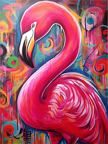 Flamingo Paint By Numbers Kits UK MJ9642