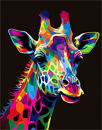 Giraffe Paint By Numbers Kits UK MJ2259
