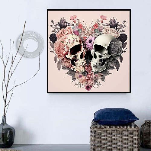 Skull Diy Paint By Numbers Kits UK For Adult Kids MJ2030