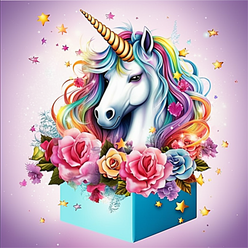 Unicorn Diy Paint By Numbers Kits UK For Adult Kids MJ1646