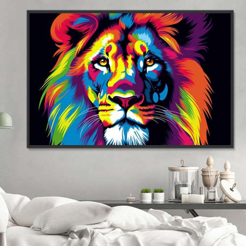 Lion Paint By Numbers Kits UK MJ9198