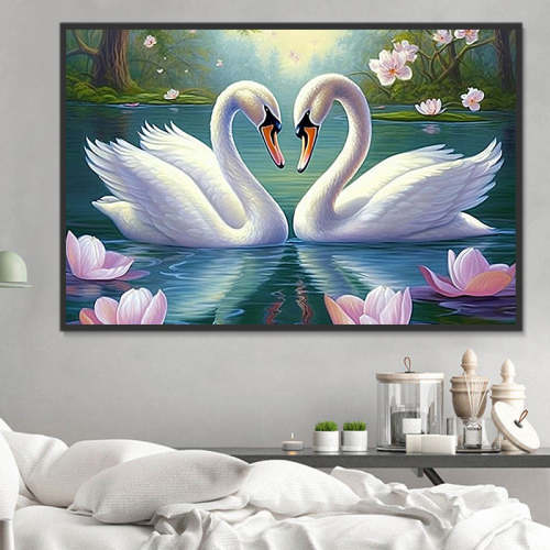 Swan Paint By Numbers Kits UK MJ9891