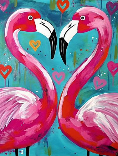 Flamingo Paint By Numbers Kits UK MJ9650