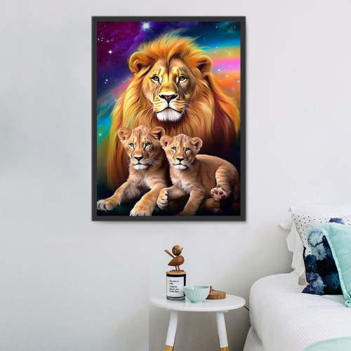 Lion Paint By Numbers Kits UK MJ9247