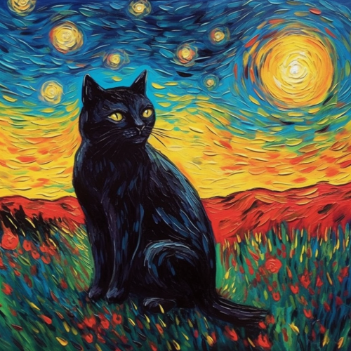 Cat Paint By Numbers Kits UK MJ1021
