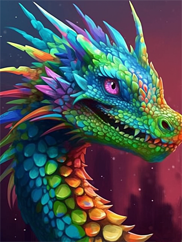 Dragon Paint By Numbers Kits UK MJ2131