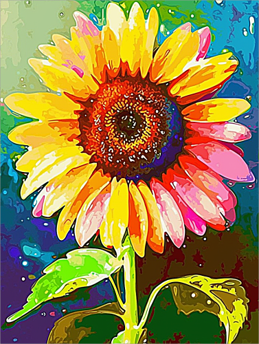 Sunflower Paint By Numbers Kits UK MJ2742