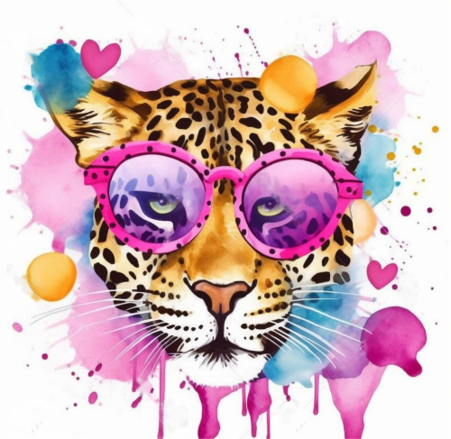 Leopard Diy Paint By Numbers Kits UK For Adult Kids MJ9423