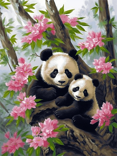 Panda Diy Paint By Numbers Kits UK For Adult Kids MJ8086