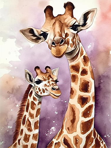 Giraffe Paint By Numbers Kits UK MJ2232