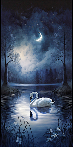 Swan Diy Paint By Numbers Kits UK For Adult Kids MJ9875