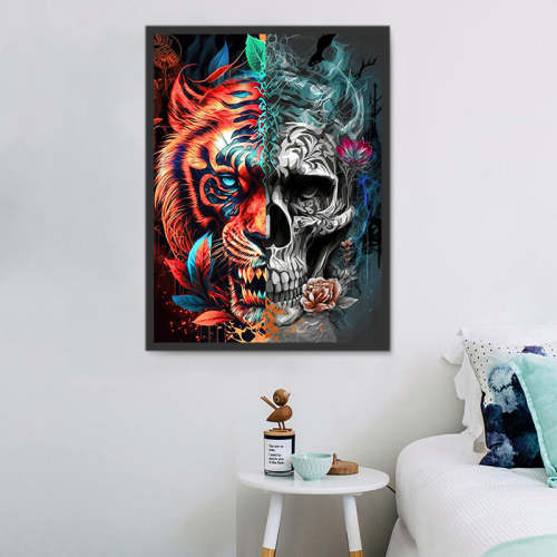 Skull Paint By Numbers Kits UK MJ2051