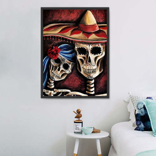 Skull Paint By Numbers Kits UK MJ2085