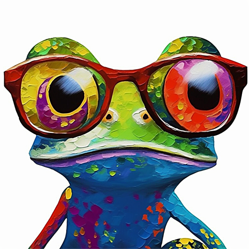 Frog Paint By Numbers Kits UK MJ1910