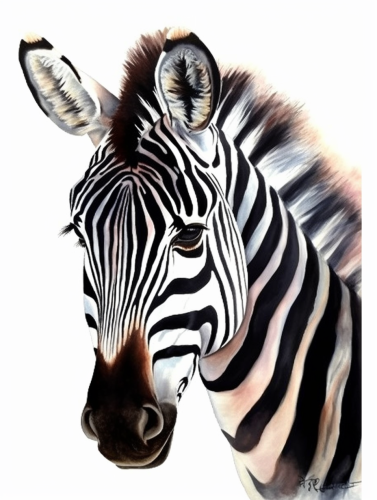 Zebra Diy Paint By Numbers Kits UK For Adult Kids MJ9493