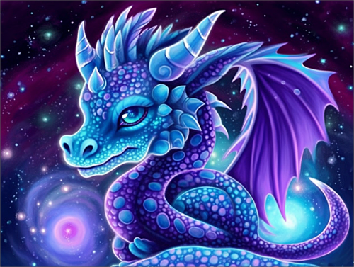 Dragon Paint By Numbers Kits UK MJ2157