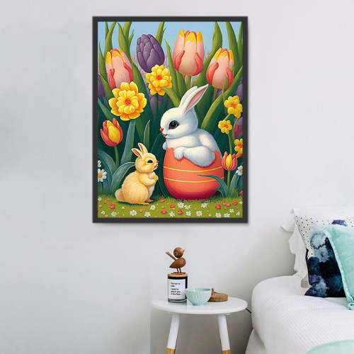 Rabbit Paint By Numbers Kits UK MJ9830
