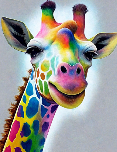 Giraffe Paint By Numbers Kits UK MJ2255