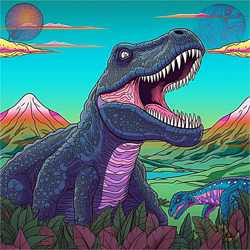 Dinosaur Paint By Numbers Kits UK MJ9707